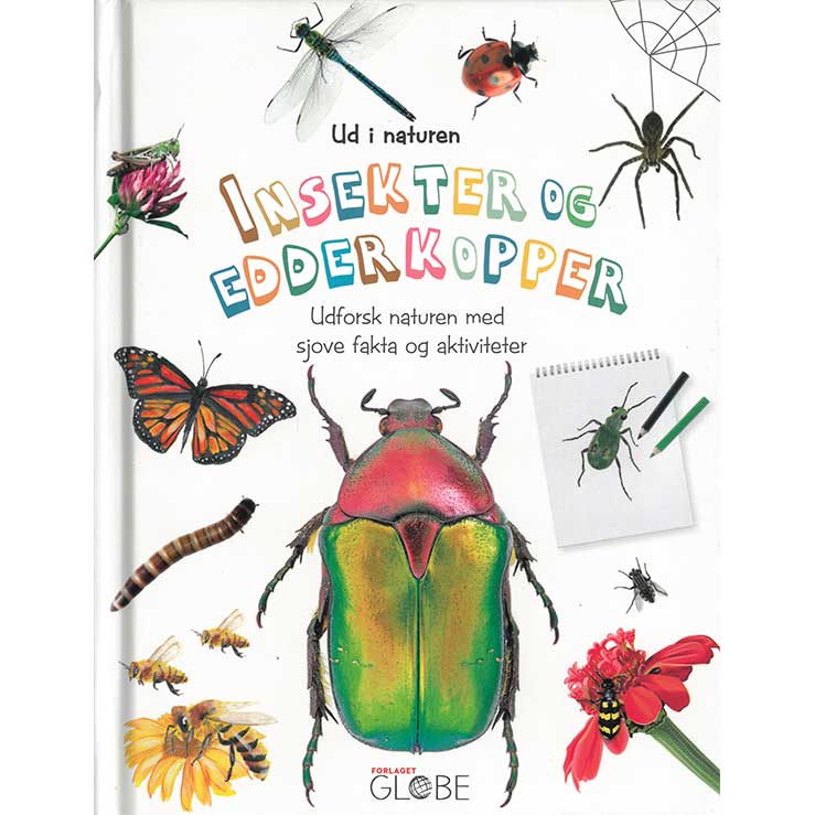 Ud i naturen - insekter og edderkopper. Bog forside