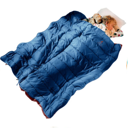 børnesovepose firkantet blå