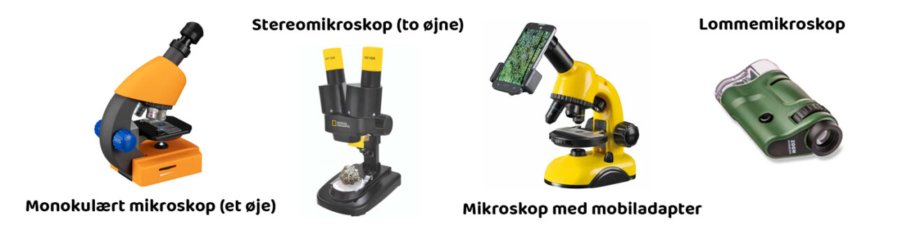 Forskellige mikroskoper til børn