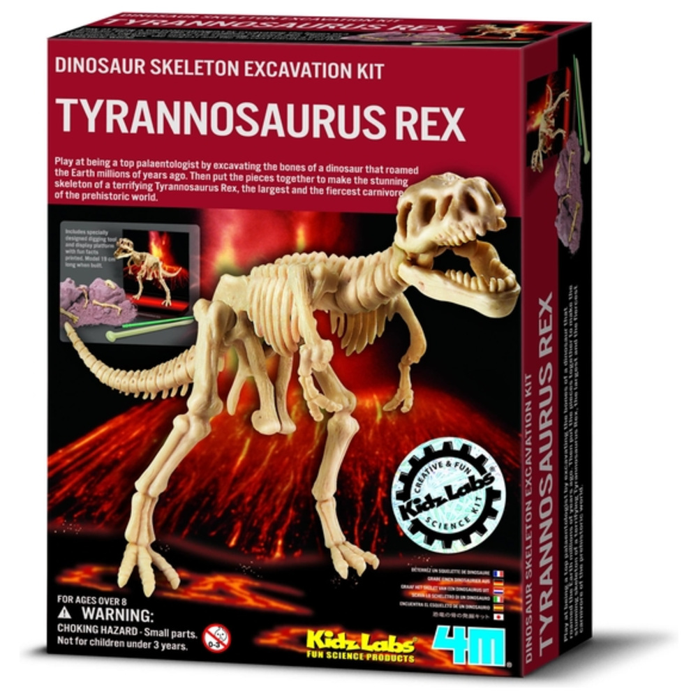 Tyrannosaurus-Rex-webshop Tyrannosaurus Rex-skelet fra KidzLabs grave- og samlesæt