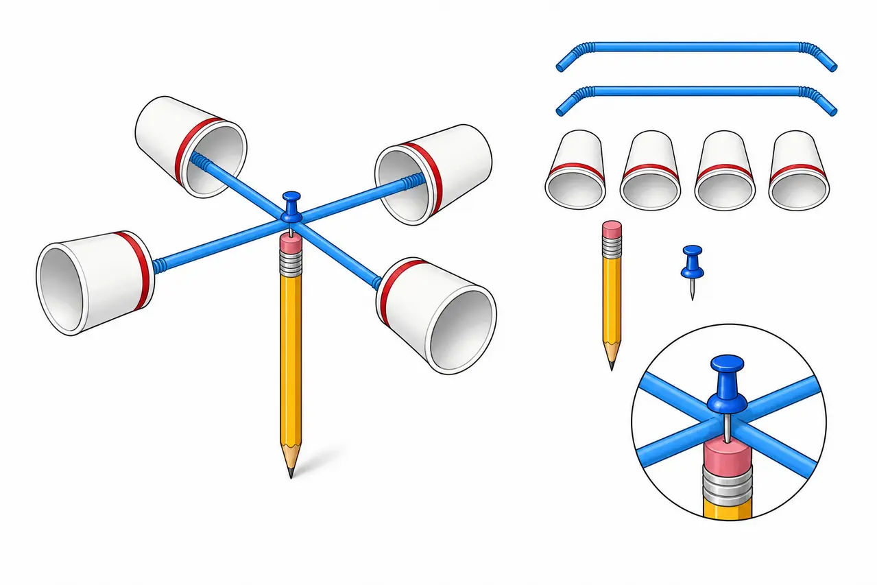 Illustration af vindmålerens opbygning